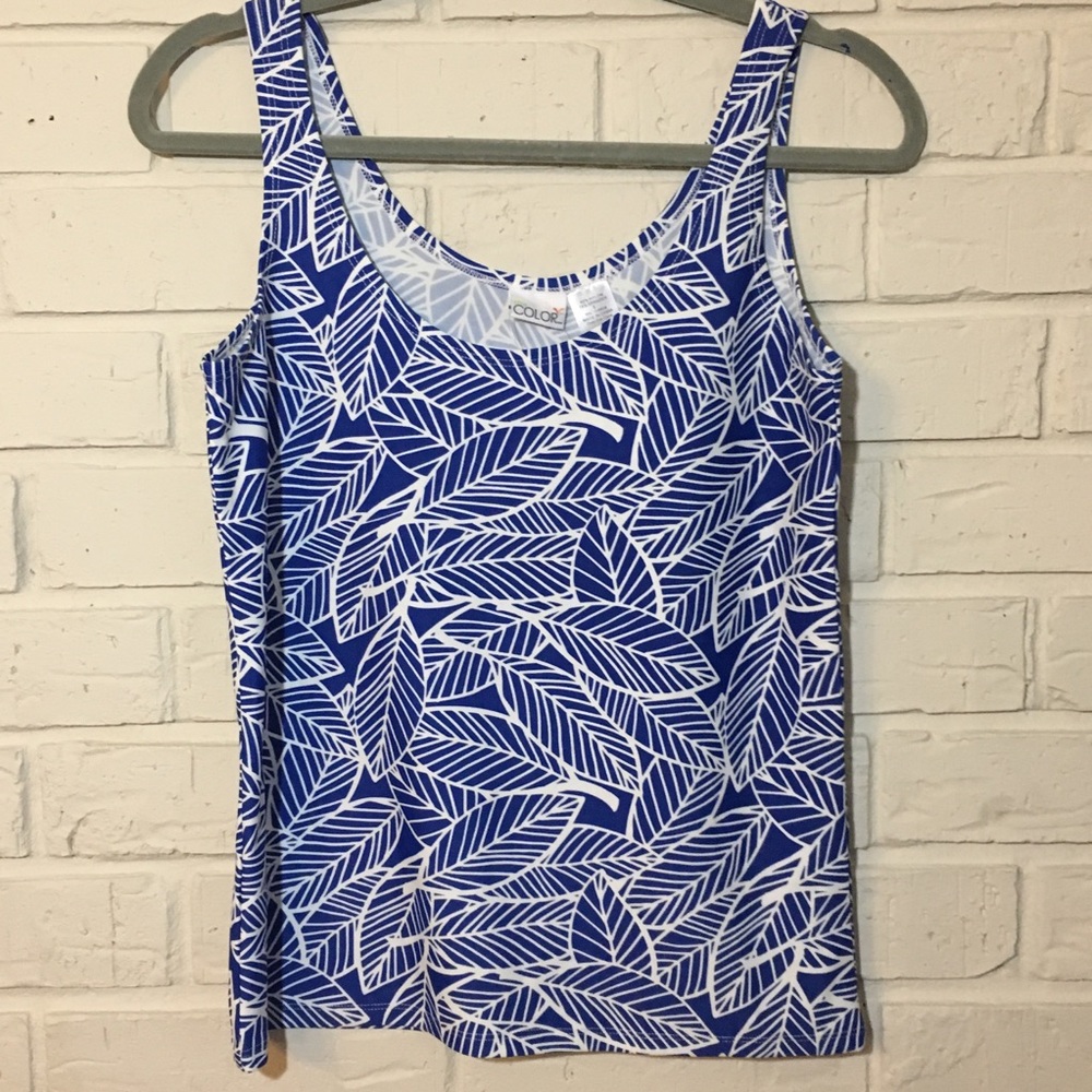 50+ UPF All For Color leaf print tank NWT